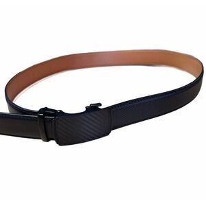 Bulliant Men's Ratchet Belt Black Carbon Fiber Buckle Adjustable  28-40